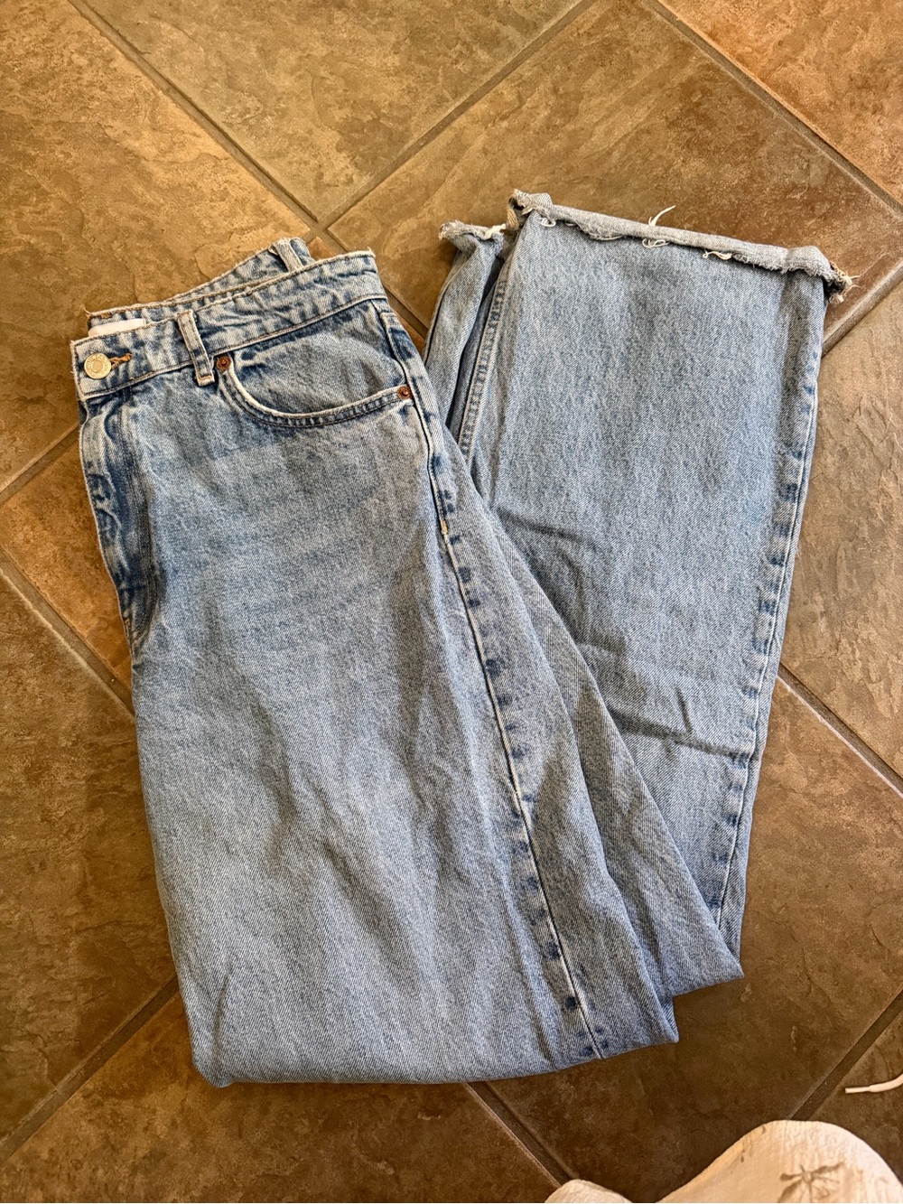 Zara Light Blue Boyfriend Jeans